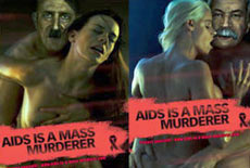 Nouvelle campagne choc contre le SIDA : Le sida est un tueur en série.