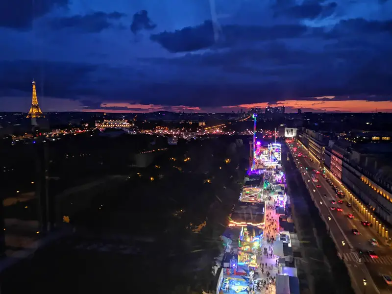 vue de la grande roue à paris