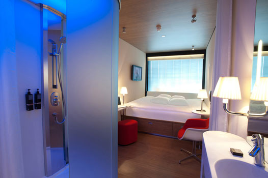 chambre cabine du Citizen M London Bankside