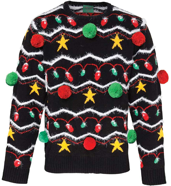 Pull De Noël 'Ugly Christmas' Femme - Manches Longues, Motif Renne Rouge, Style Drole Et Moche Pour Fêtes
